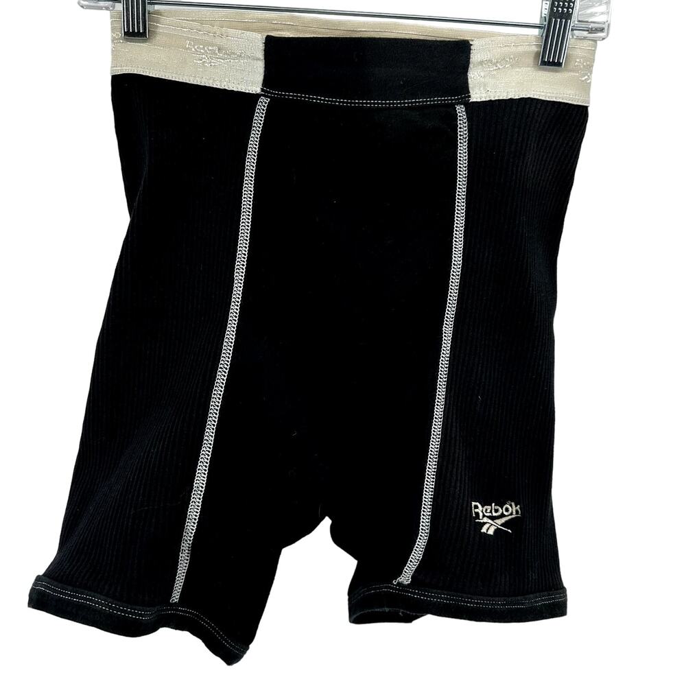 VTG Reebok Boxer Brief Midi Pull On Elastic Waist Stretch Comfort Black Large